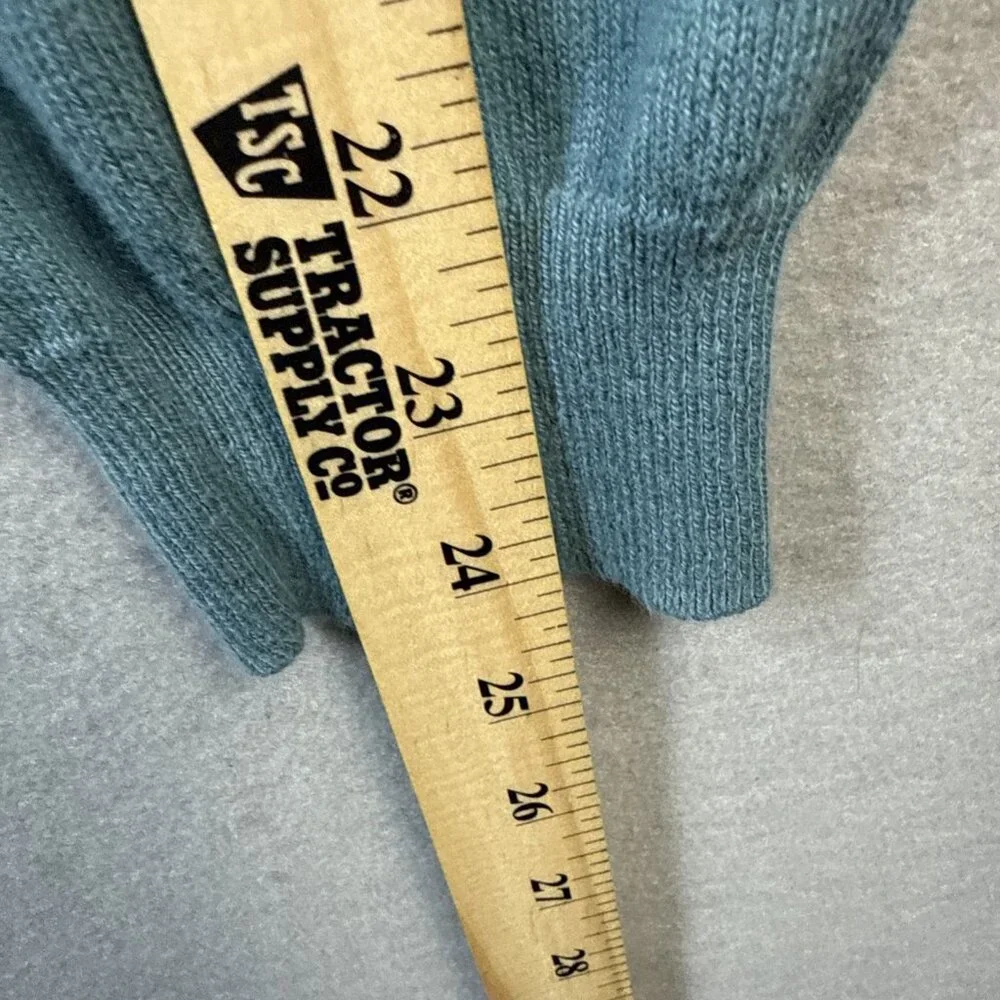 J. Crew Sweater Mens Size M Blue V-Neck Knit Cotton‎ Cashmere Pullover Upscale